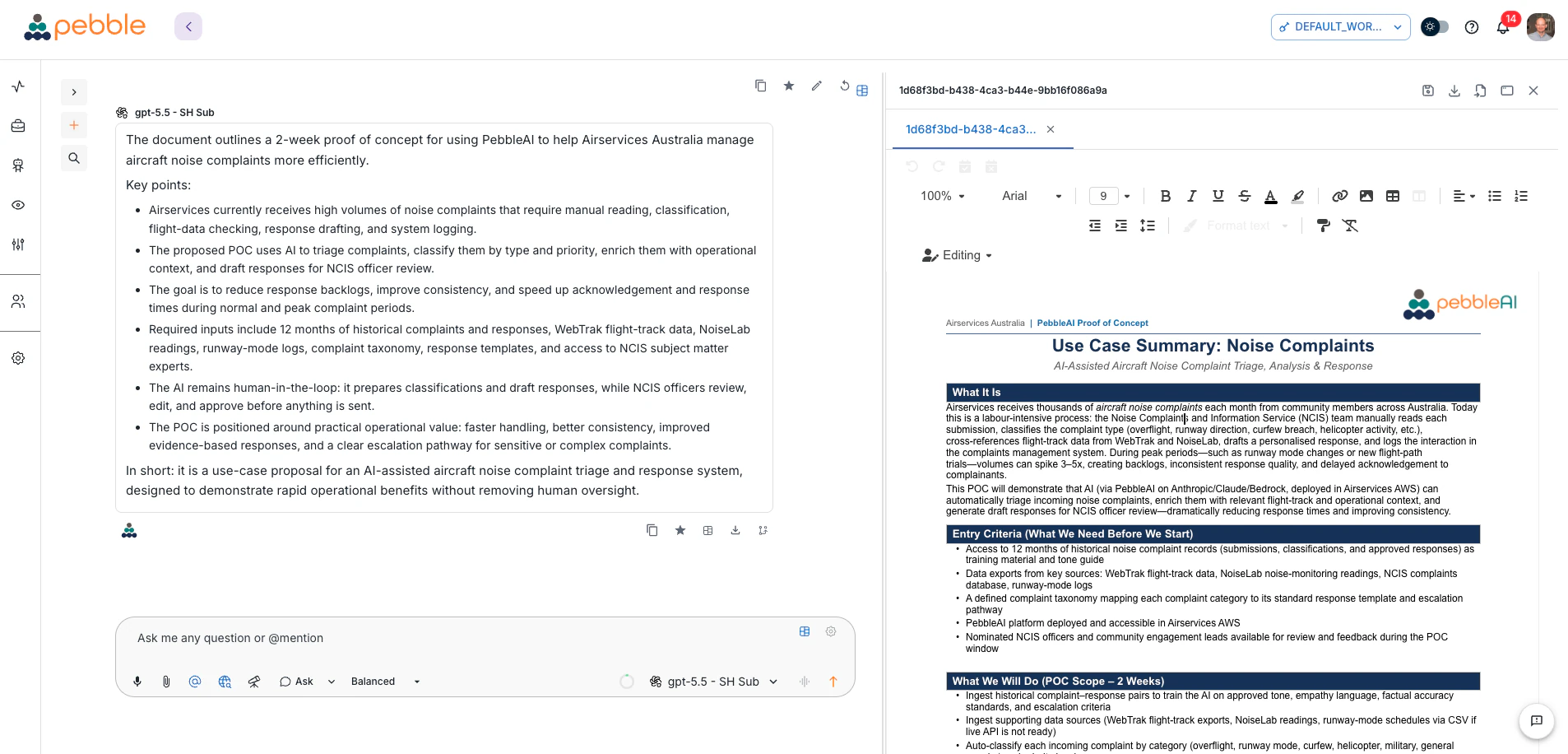 Canvas interface